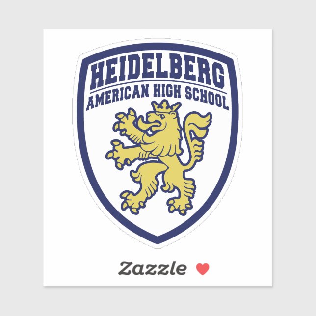 Sticker Bouclier de l'école secondaire américaine de Heide (Feuille)