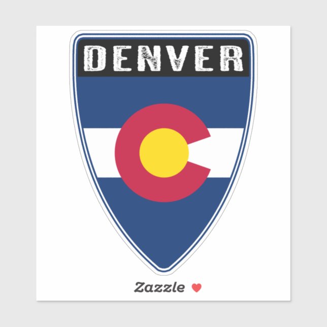Sticker Bouclier Denver Colorado (Feuille)