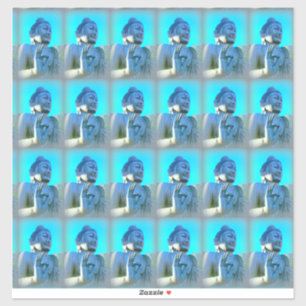 Sticker bouddha bleu