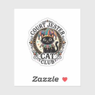 Sticker Bouffon de cour Chat Design amusant pour amateur d