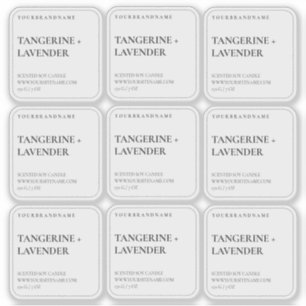 Sticker Bougie Carrée Claire Minimaliste Simple