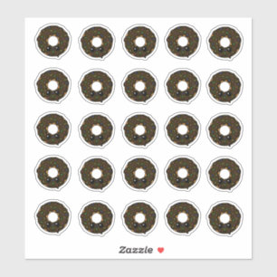 Sticker Bouillie avec glaçage au chocolat et arroses