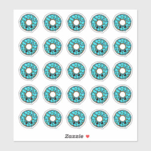 Sticker Bouillie avec glaçage Turquoise et arroses