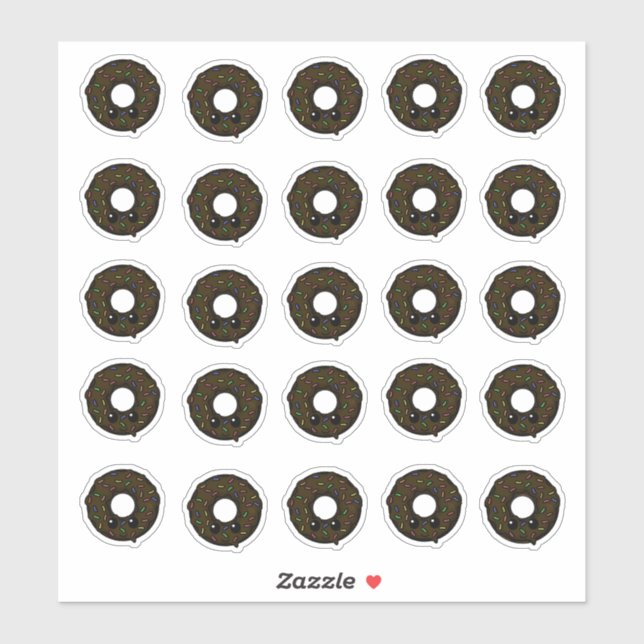 Sticker Bouillie de chocolat avec arrosages de glaçage au  (Feuille)