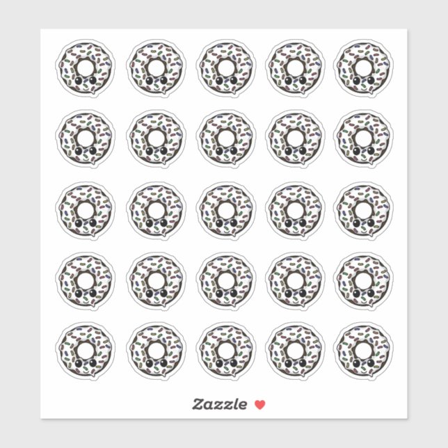Sticker Bouillie de chocolat avec glaçage et arrosage (Feuille)