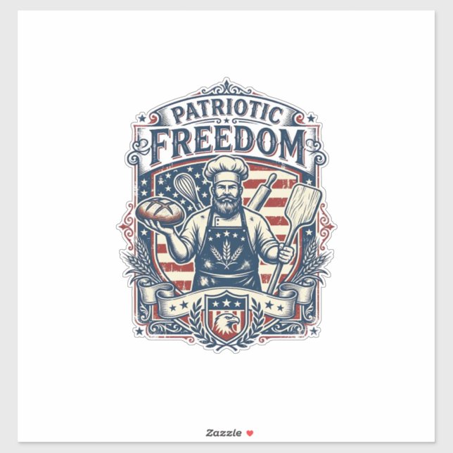 Sticker Boulanger Sourdough Patriotique (Feuille)