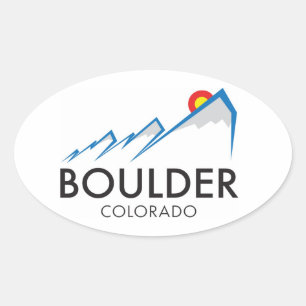 Sticker Boulder Colorado - Oval
