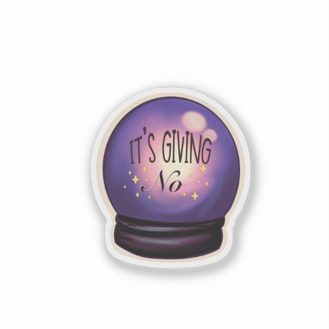 Sticker Boule de cristal impertinente : c'est niet (Devant)