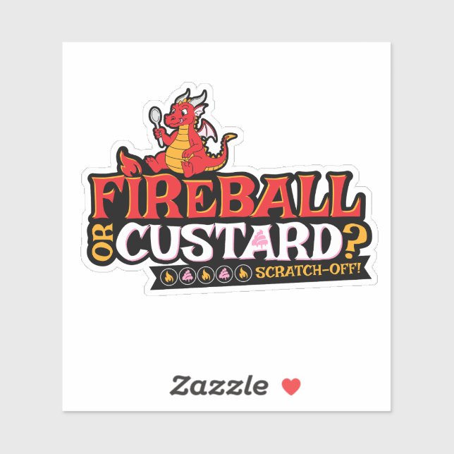 Sticker Boule de feu ou crème anglaise ? | Dungeon Crawler (Feuille)