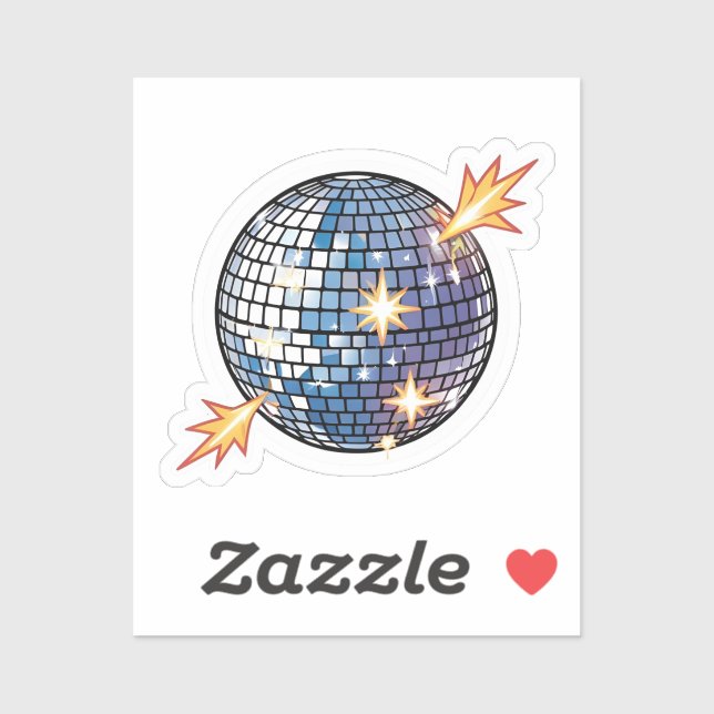 Sticker  boule disco (Feuille)