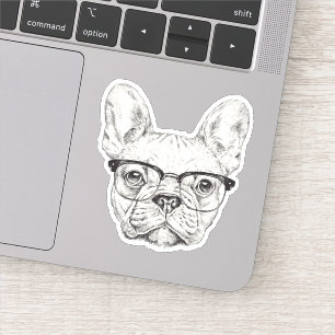 Sticker Bouledogue de hippie