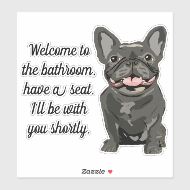 Sticker Bouledogue français bringé (Feuille)
