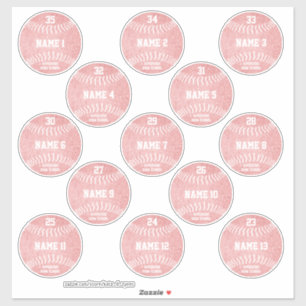 Sticker boules de poutres girly ensemble de 13 noms de jou