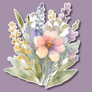 Sticker Bouquet bohème pastel Waterproof