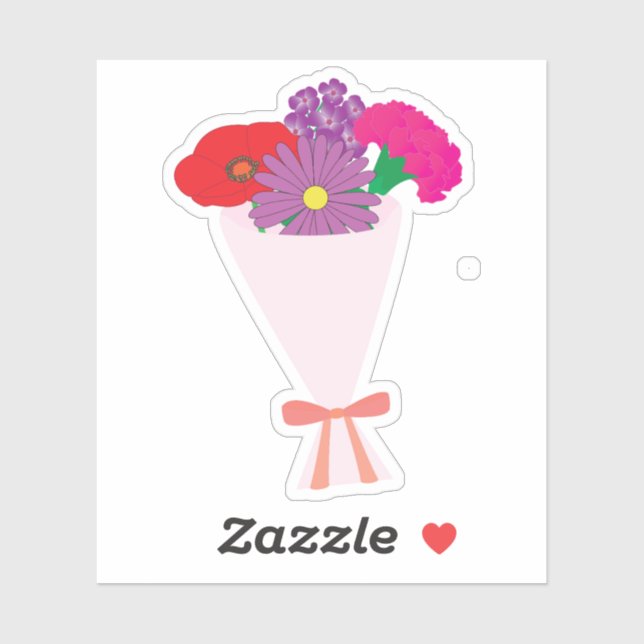 Sticker Bouquet de fleurs (Feuille)