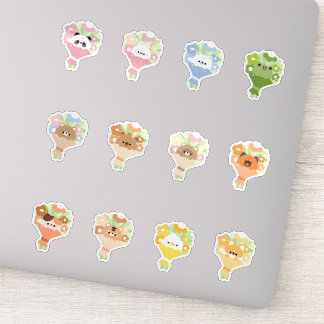 Sticker Bouquet de fleurs animales