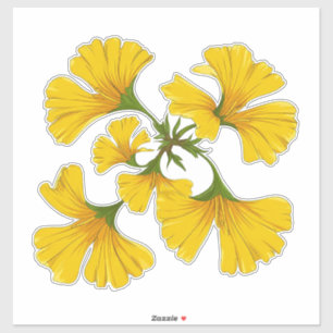 Sticker Bouquet de fleurs jaune vif