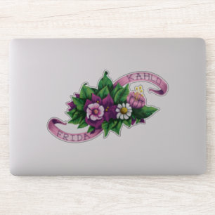 Sticker Bouquet floral pourpre de Frida Kahlo  