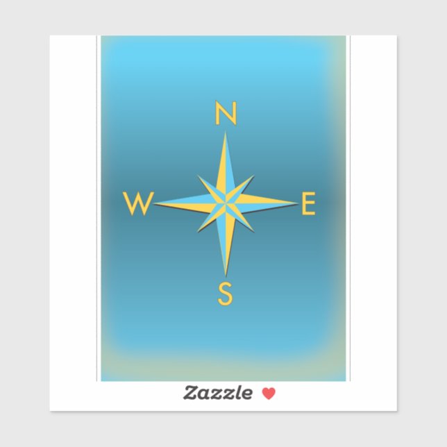 Sticker Boussole de navigation (Feuille)