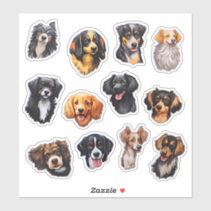 Sticker Bouteille de chien d'aquarelle