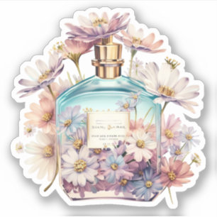 Sticker Bouteille de Parfum Floral