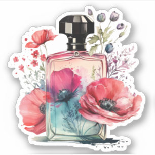 Sticker Bouteille de Parfum Floral