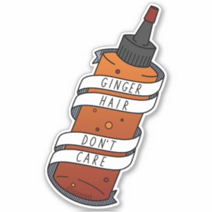 Sticker Bouteille de teinture de gingembre Drôle Cartoon S