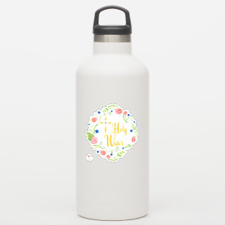 Sticker Bouteille d'eau florale