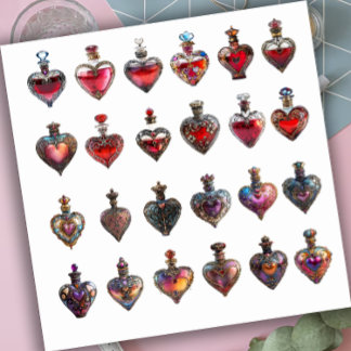 Sticker Bouteilles de potion pour la santé ou l'amour