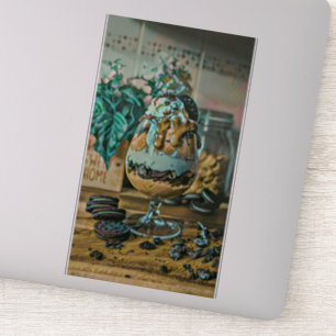 Sticker Boutique de crème glacée au chocolat fondu