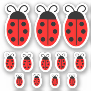 Sticker Bouton rouge mignon