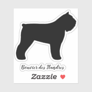 Sticker Bouvier des Flandres Chien Silhouette Cool Canine