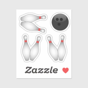 Sticker Bowling Ball et Bowling Pins