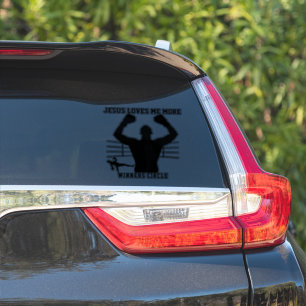 Sticker BOXER FIGHTER JÉSUS M'AIME DAVANTAGE - Winners Cir