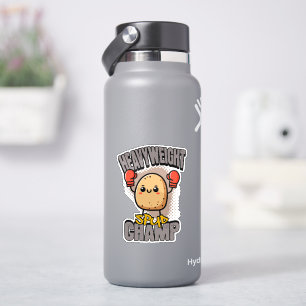 Sticker Boxeur de pomme de terre champion poids lourd Spud
