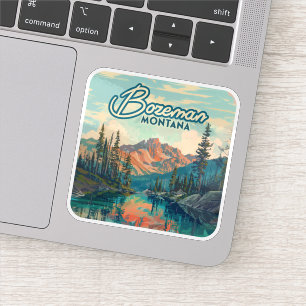 Sticker Bozeman Montana Montagnes Rocheuses Vintage