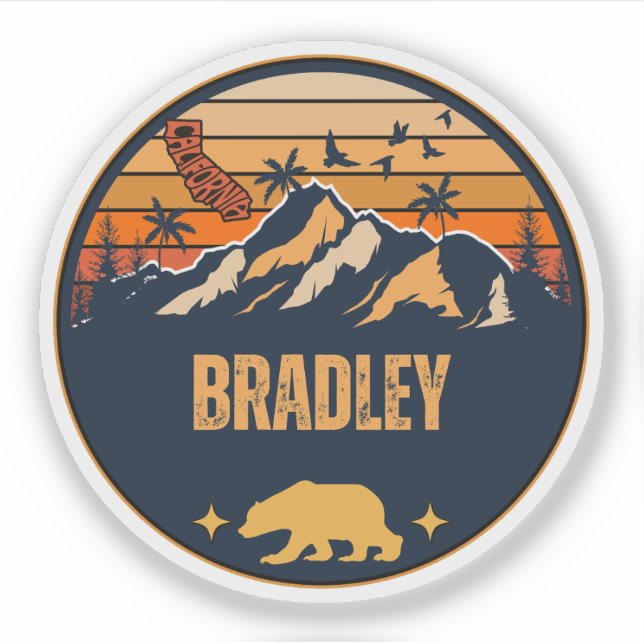 Sticker Bradley, Californie (Devant)