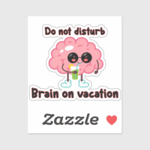 Sticker  Brain on Vacation