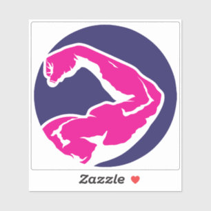 Sticker bras muscle musculation biceps bodybuilding logo 2