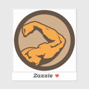 Sticker bras muscle musculation biceps bodybuilding logo 2