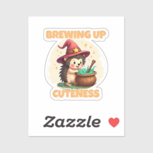 Sticker Brasser la mignon - mignon hérisson