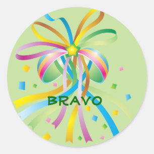 Sticker Bravo Festive Ribbon