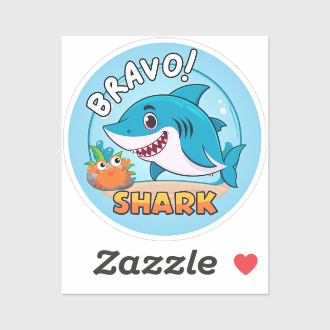 Sticker Bravo, Stickers Requin (Feuille)