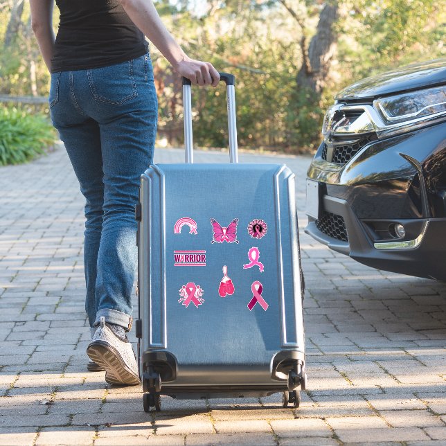 Sticker Breast Cancer Awareness Pink Ribbon Symbols Collec (Valise Insitu)