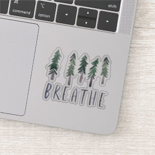 Sticker BREATHE Pine Trees Forêt Aquarelle Manufacture