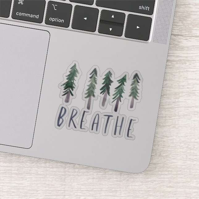 Sticker BREATHE Pine Trees Forêt Aquarelle Manufacture (Détail)