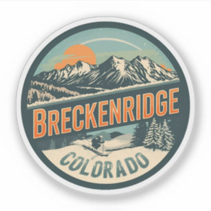 Sticker Breckenridge colorado Rocky Mountain vintage