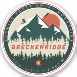 Sticker Breckenridge Colorado Souvenir de montagne Vintage
