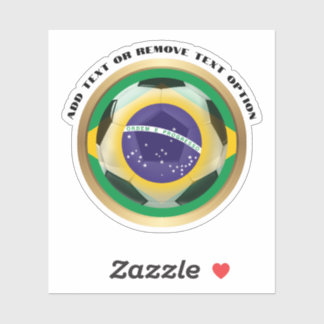 Sticker Brésil Brésil Bal de Football Drapeau