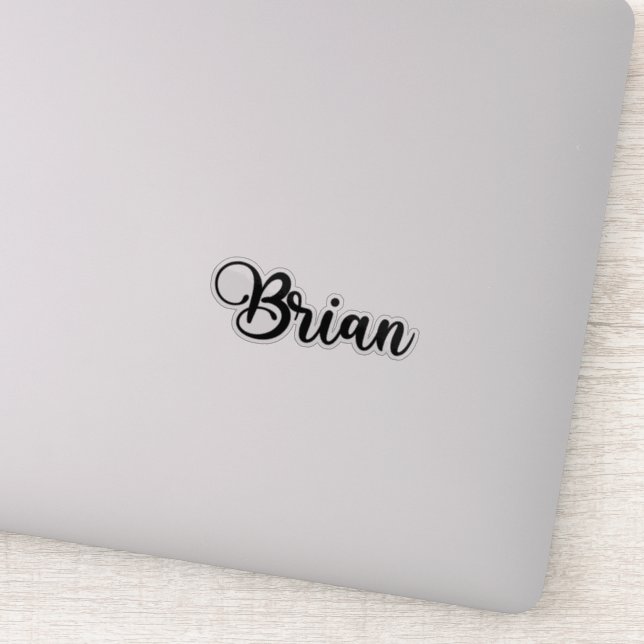 Sticker Brian Name - Calligraphie manuscrite (Détail)